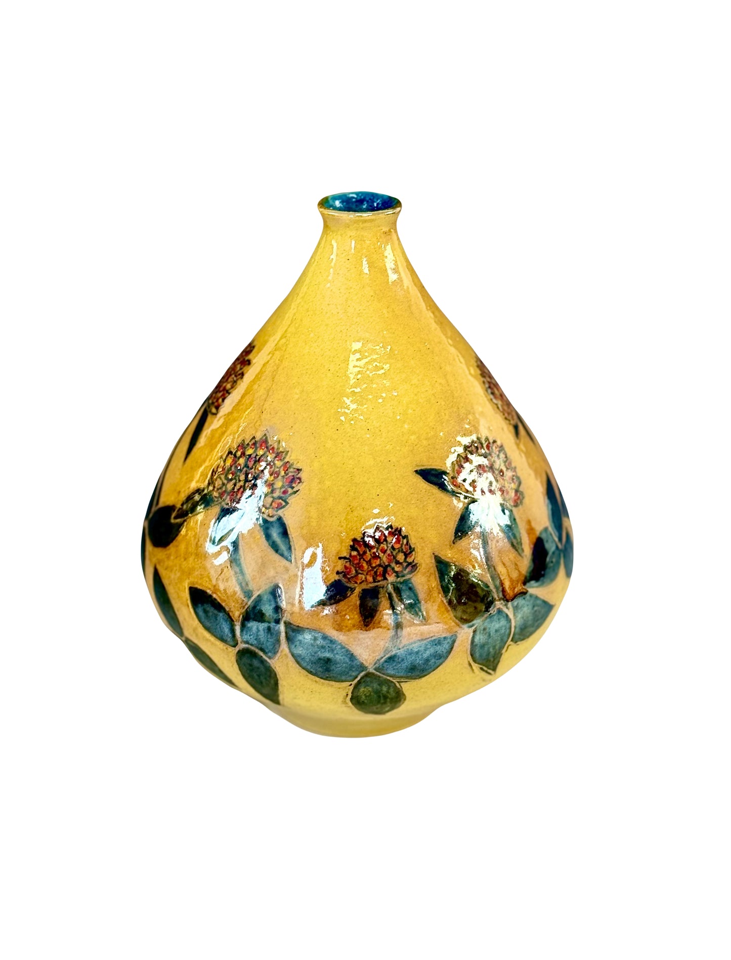 Gold Luster Clover Vase