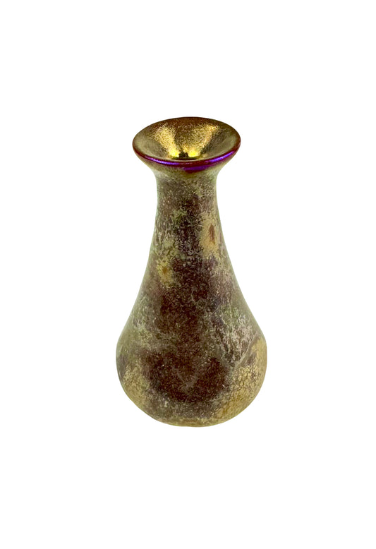 Gold and Purple Reticulated Glaze Vase