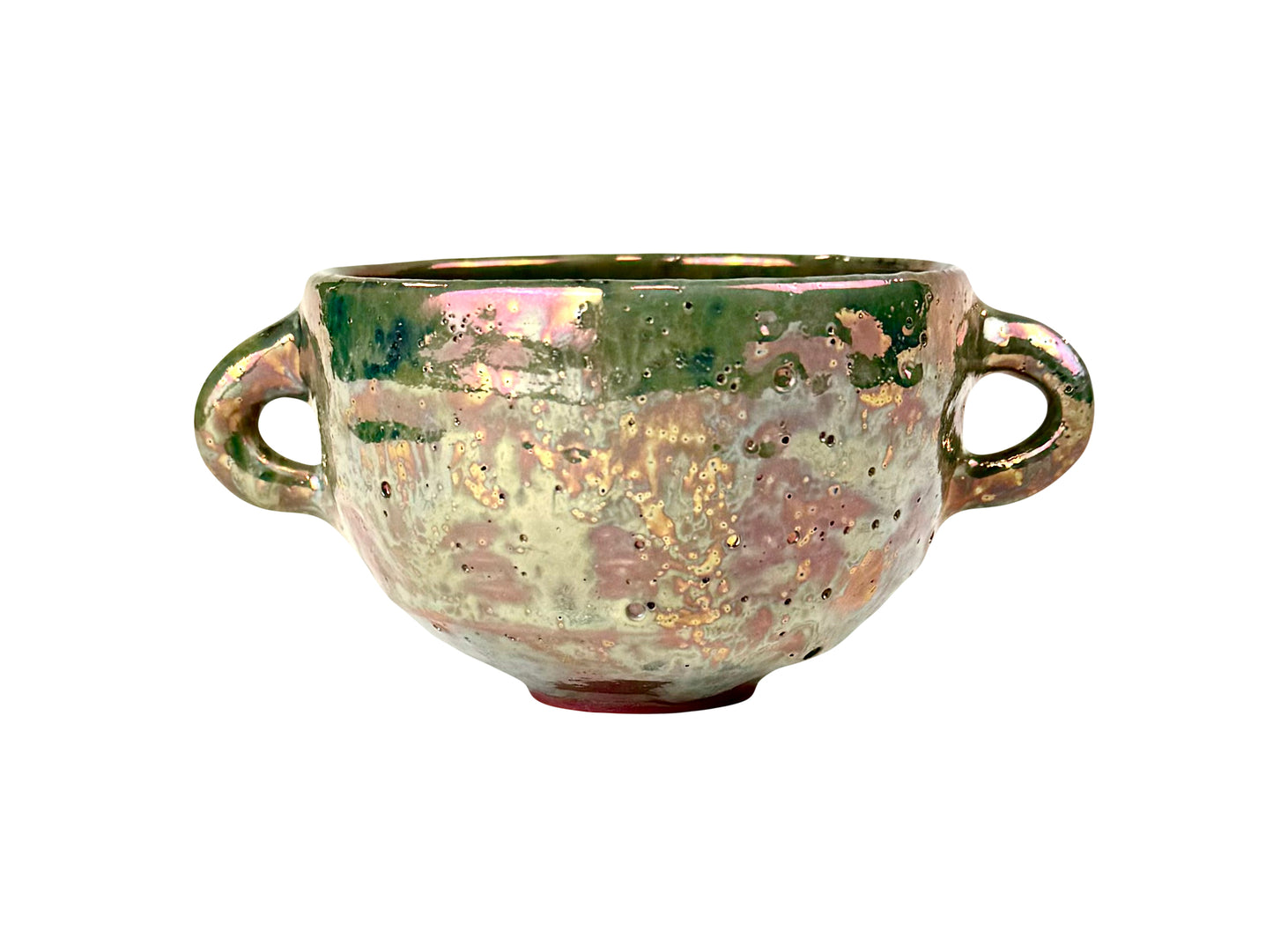 Abalone Luster Bowl With Handles