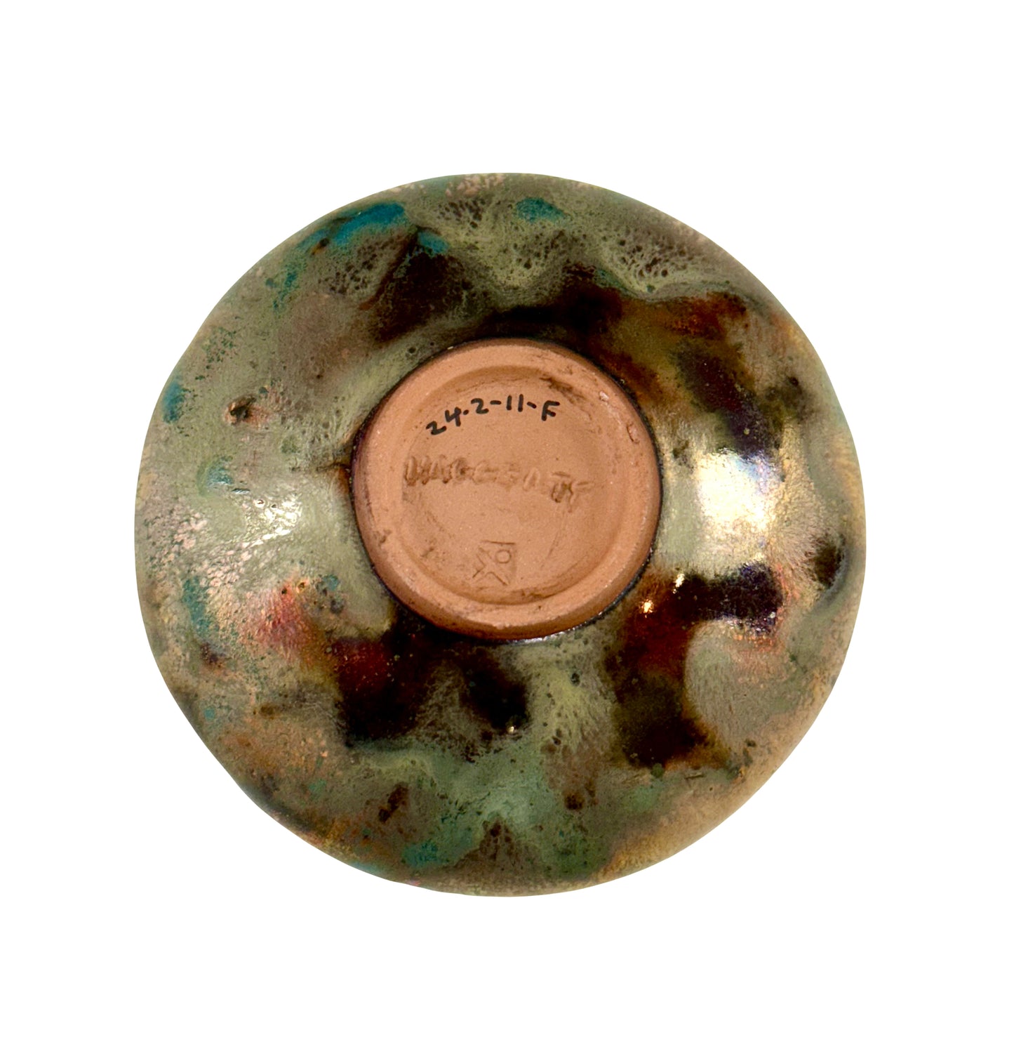 Matte Copper Reticulated Glaze Vase