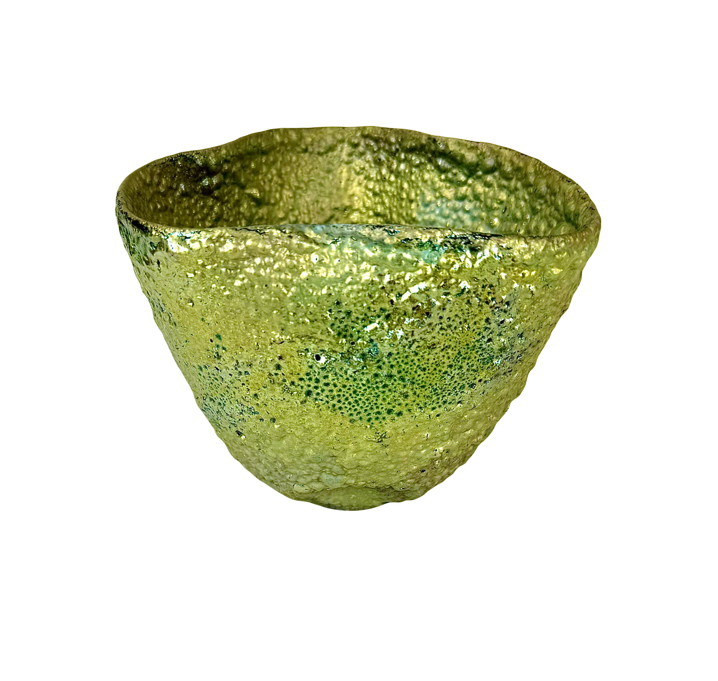Gold Luster Altered Frogskin Glaze Vase