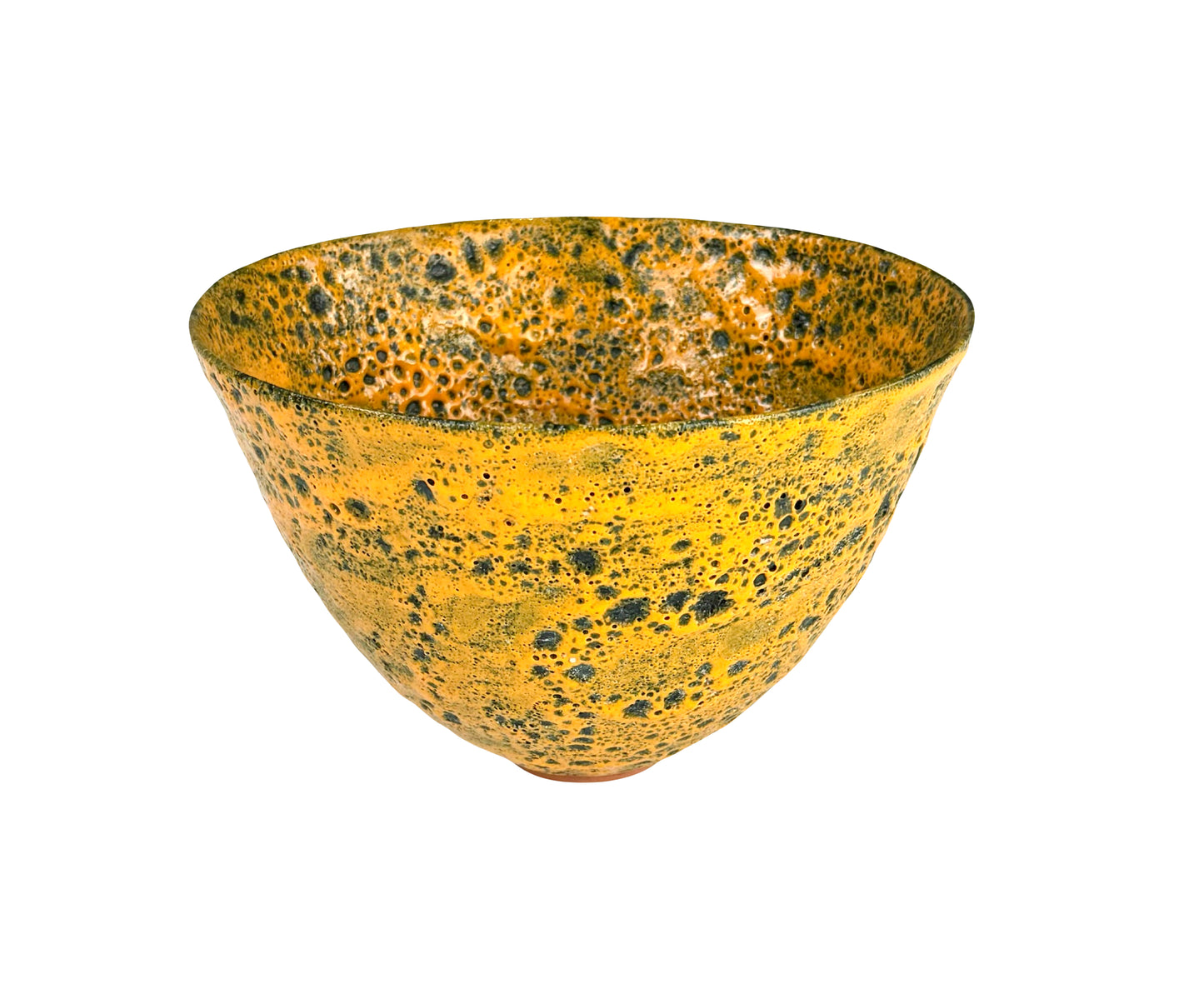 Orange Crater Glazed Bowl