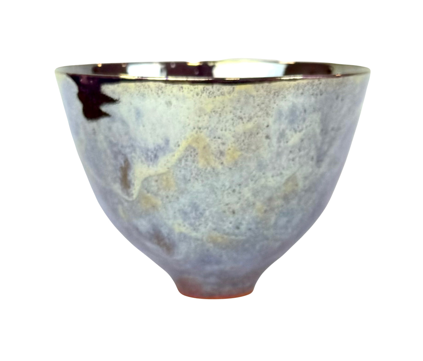 Pink, Purple and Gold Luster Glaze Bowl