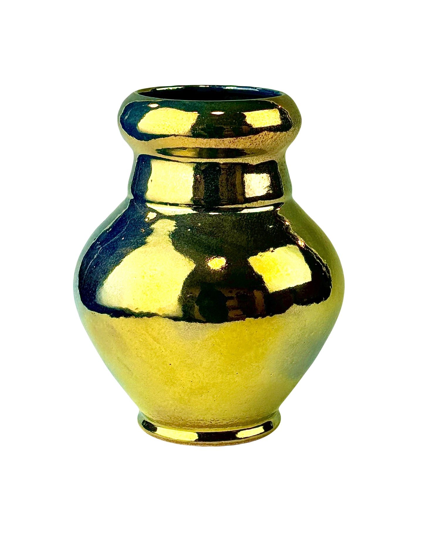 Blue and Gold Luster Vase