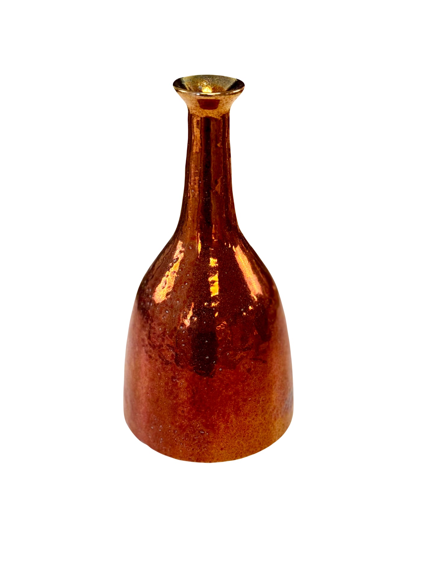 Copper Luster Reticulated Glaze Vase
