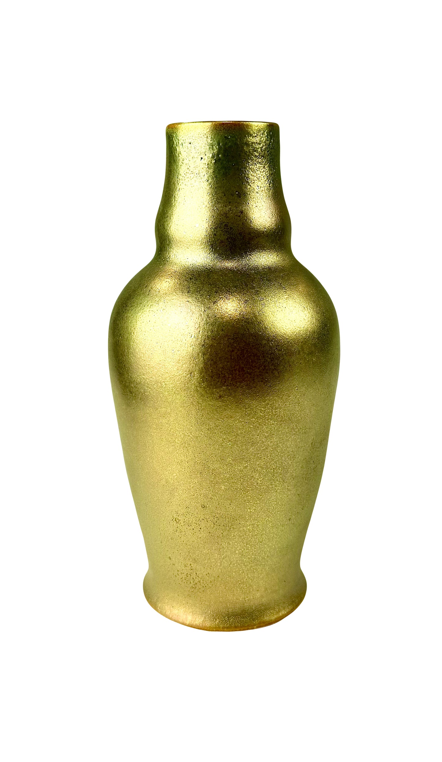 Satin Matte Gold Luster Glaze Vase