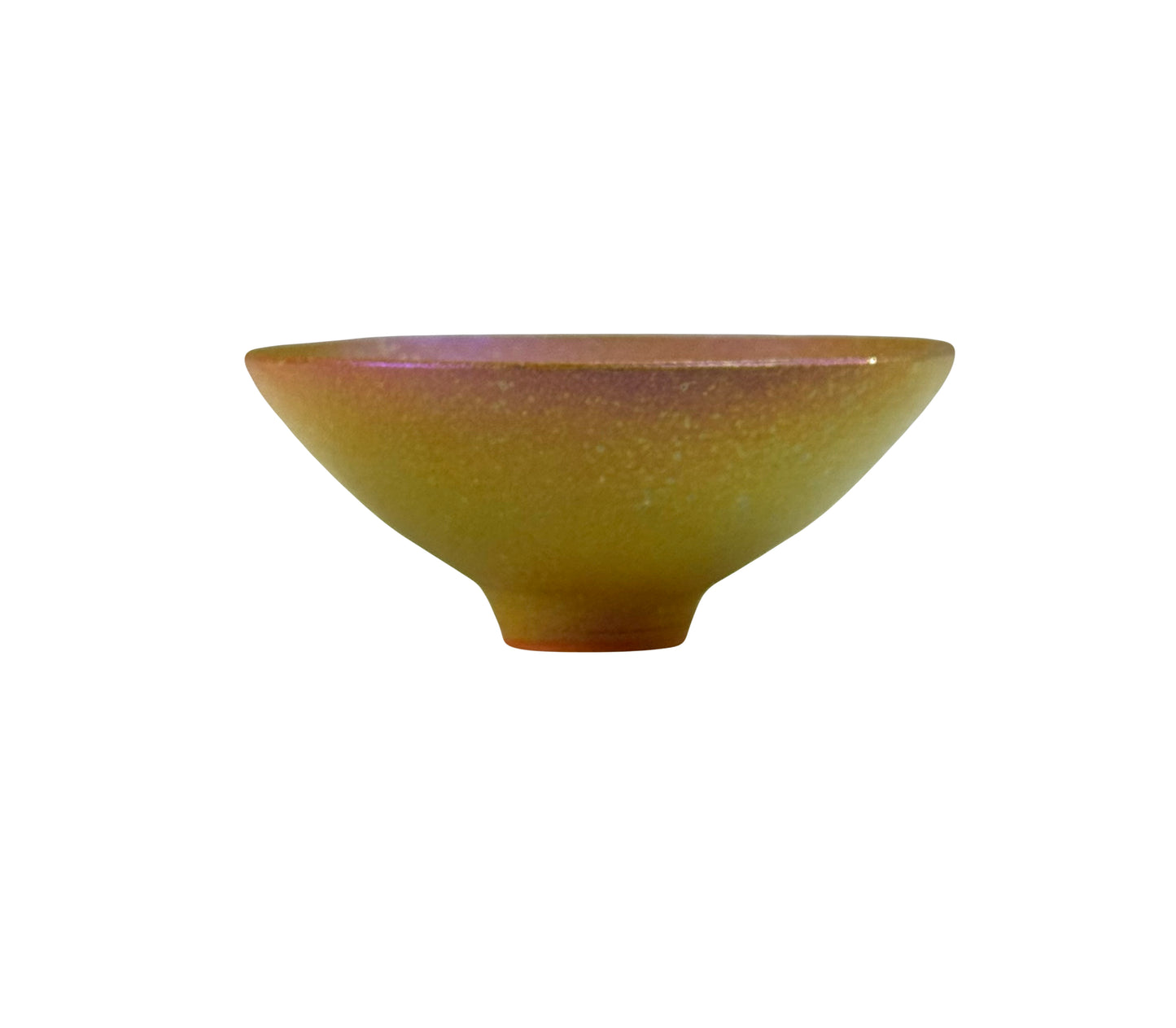 Matte Gold and Pink Luster Bowl