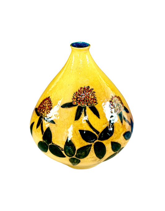 Gold Luster Clover Vase