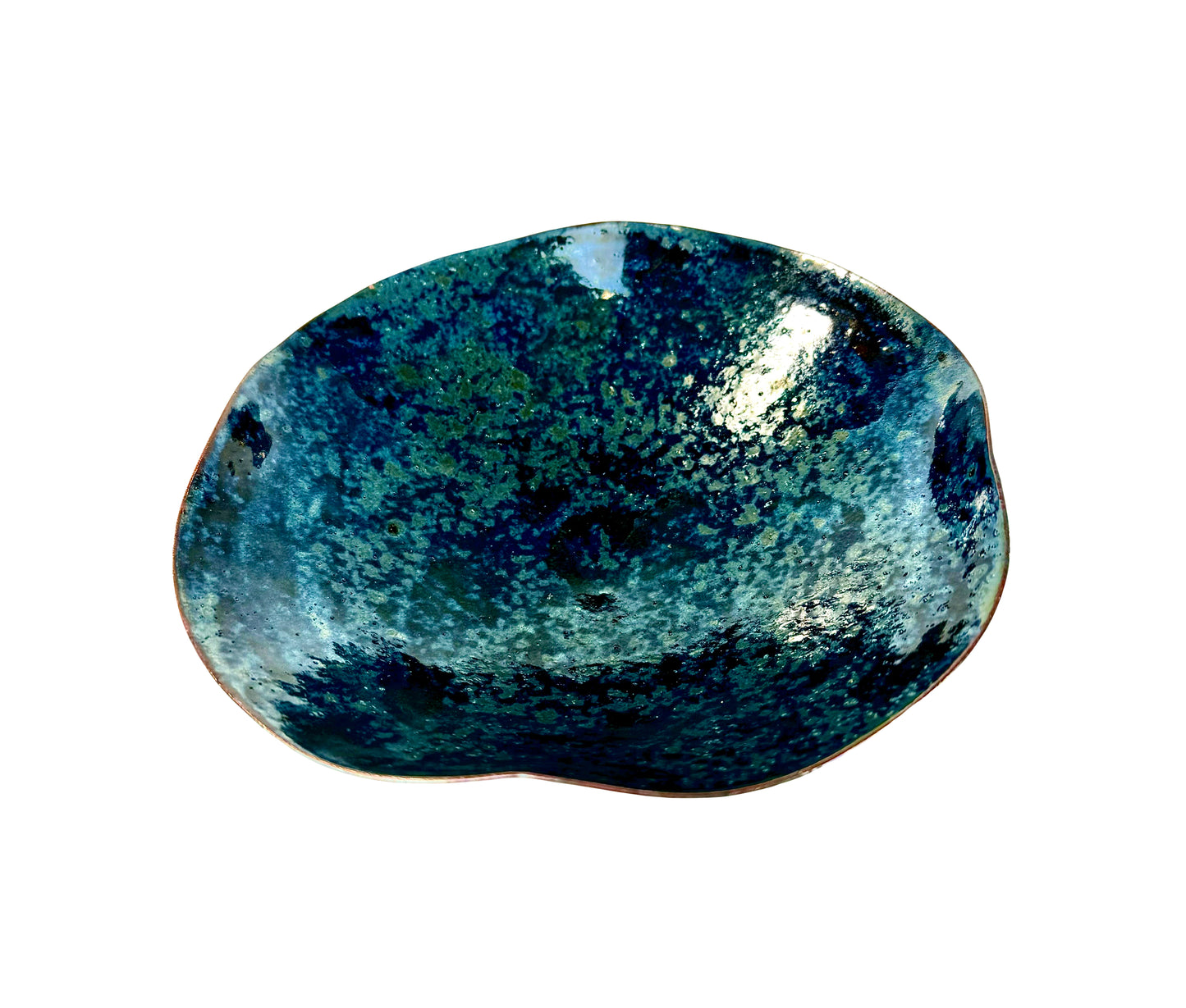 Molybdenum Blue Crystal Altered Bowl