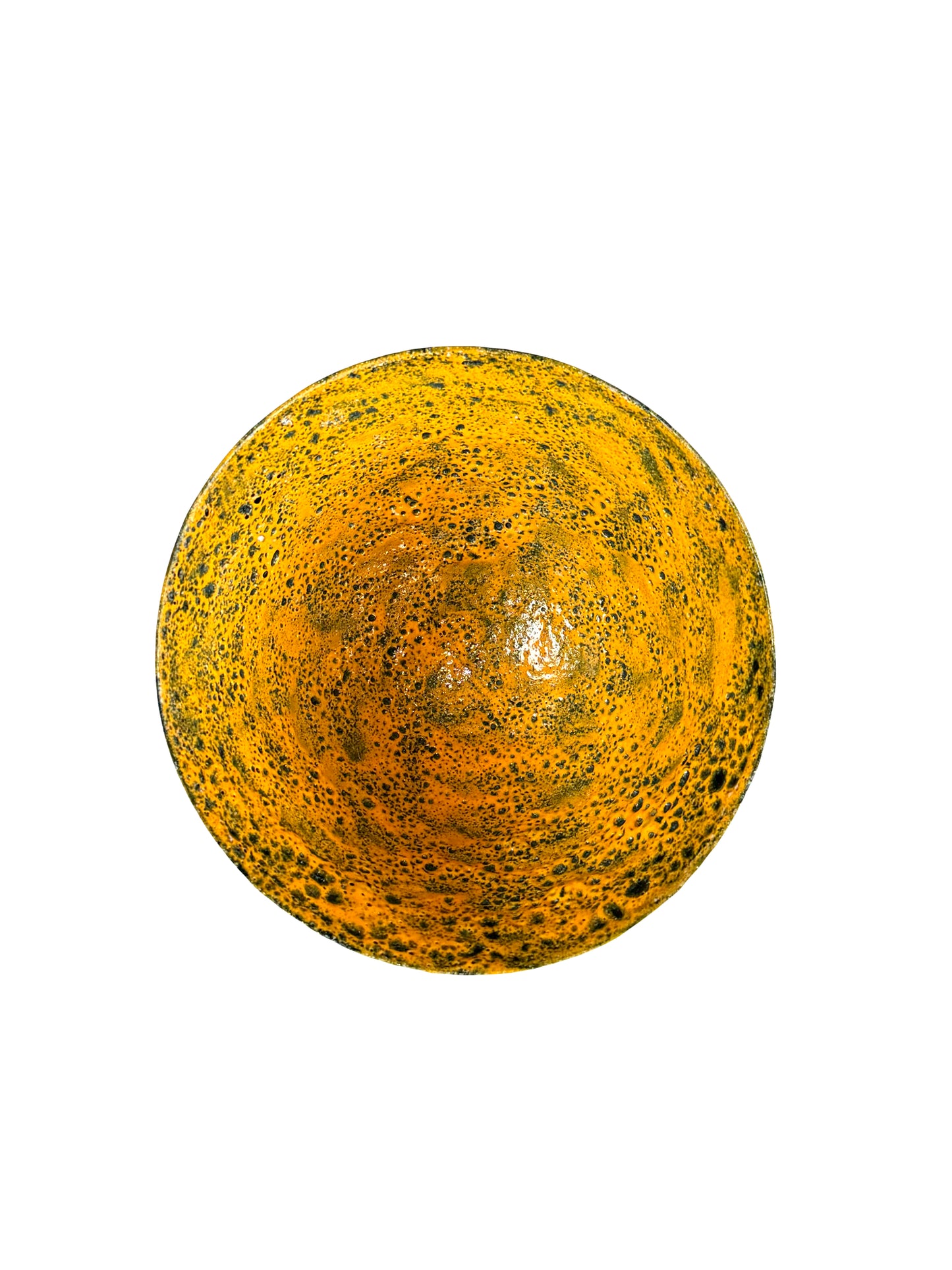 Orange Crater Glazed Bowl